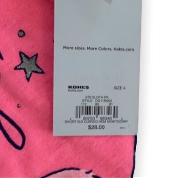 4G So Pink Sloth "Take it easy" Nightgown - Picture 7 of 10